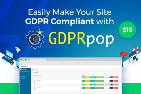 Easily Make Your Site GDPR Compliant with GDPRpop – only $15!