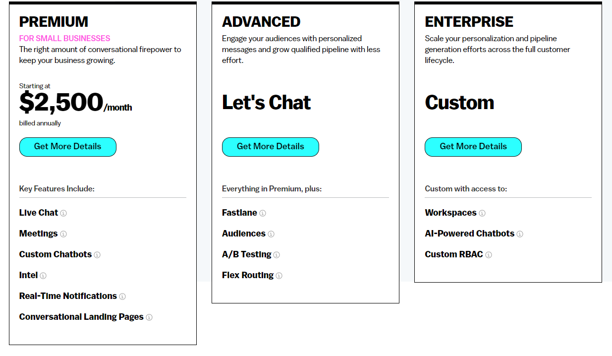 Drift pricing - Intercom alternative