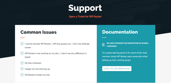 wp rocket support team